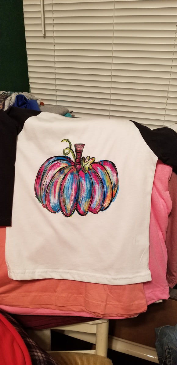 Watercolor Pumpkin Youth size