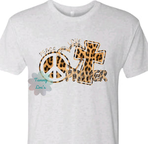 Peace Love Prayer Leopard