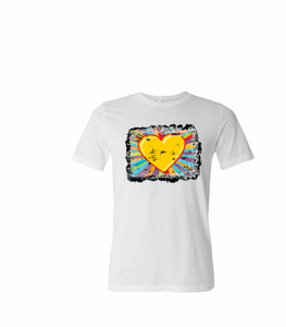 Retro Heart Black Sublimation