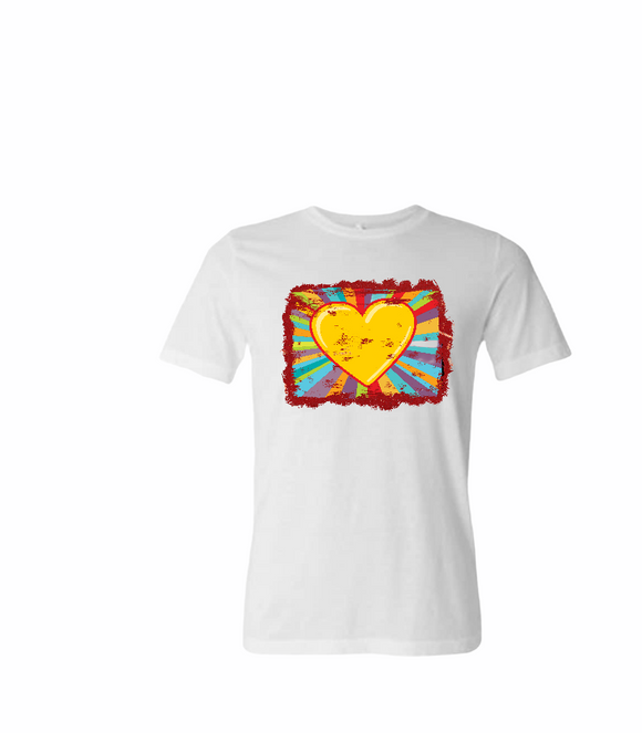 Retro Heart Red Sublimation