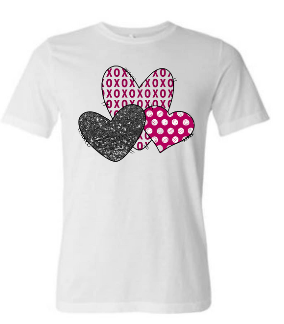 3 Hearts XOXO Sublimation