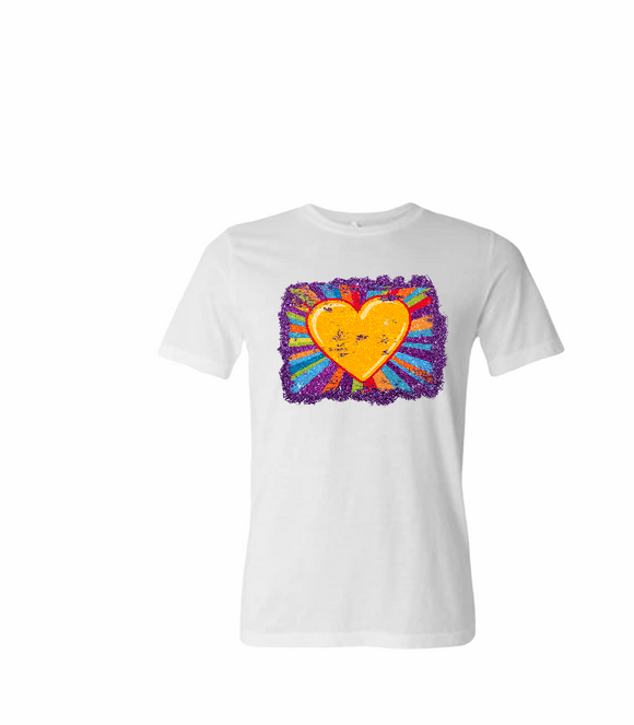 Retro Heart Purple Sublimation