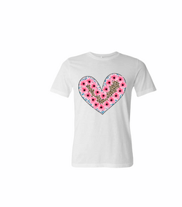 Pink Daisy Heart Sublimation